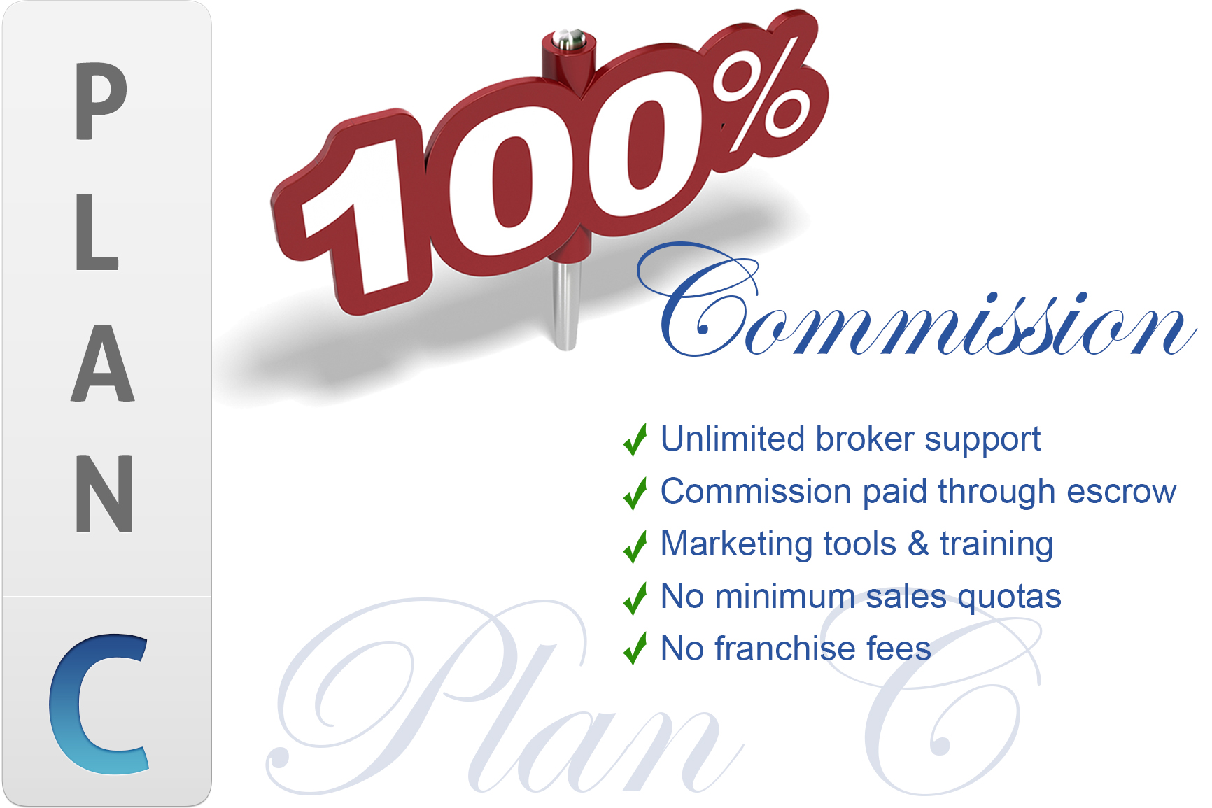 low monthly flat fee 100 percent commission program Roma, CA